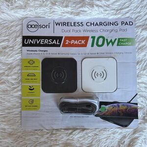 acesori 2-Pack Wireless Charging Pads — Black & White